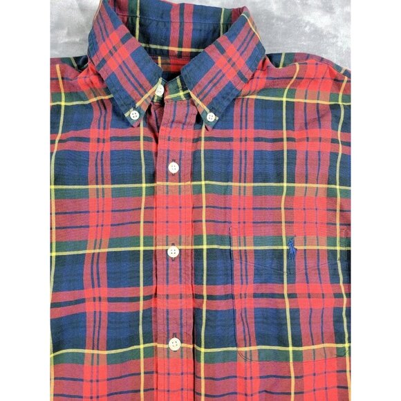 Ralph Lauren Other - Ralph Lauren Mens Large Shirt Red,‎ blue, green, Plaid Long Sleeves Button Down